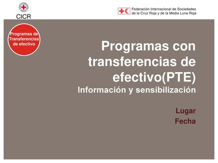 Programas con transferencias de efectivo(PTE)