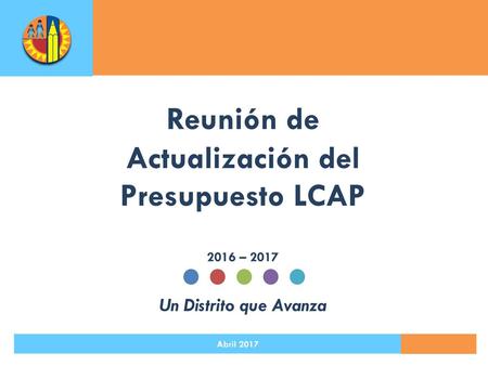 Reunión de Actualización del Presupuesto LCAP