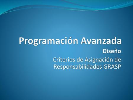 Programación Avanzada