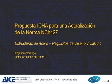 Propuesta ICHA para una Actualización de la Norma NCh427