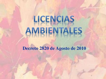 LICENCIAS AMBIENTALES