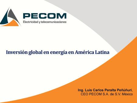 Inversión global en energía en América Latina