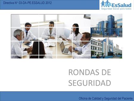 RONDAS DE SEGURIDAD Directiva N° 03-DA-PE.ESSALUD 2012
