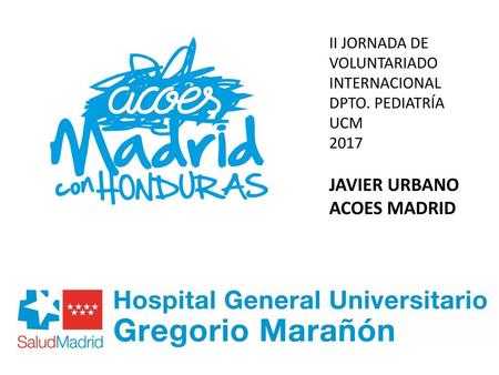 JAVIER URBANO ACOES MADRID II JORNADA DE VOLUNTARIADO INTERNACIONAL