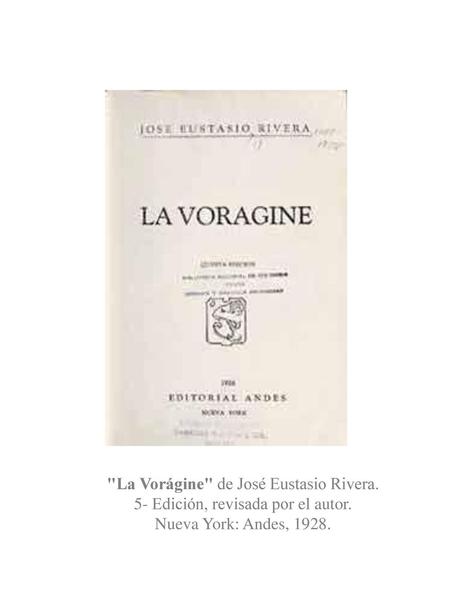 La Vorágine de José Eustasio Rivera