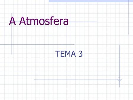 A Atmosfera TEMA 3.