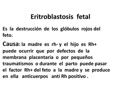 Eritroblastosis fetal