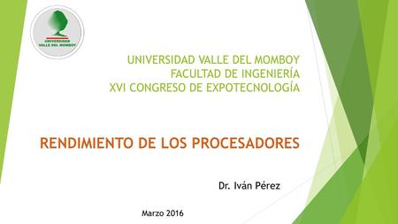 RENDIMIENTO DE LOS PROCESADORES