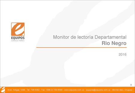 Monitor de lectoría Departamental Rio Negro
