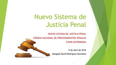 Nuevo Sistema de Justicia Penal