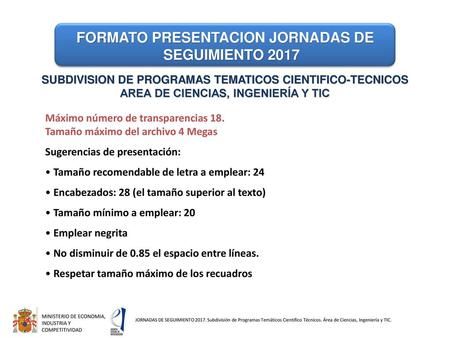 FORMATO PRESENTACION JORNADAS DE SEGUIMIENTO 2017