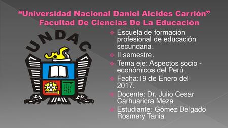 Escuela de formación profesional de educación secundaria. II semestre.