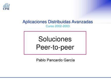 Soluciones Peer-to-peer