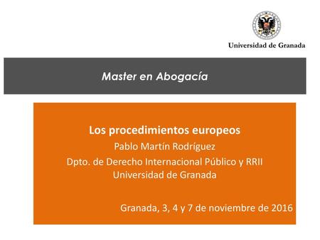 Los procedimientos europeos