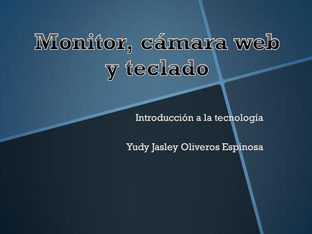 Monitor, cámara web y teclado
