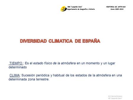 DIVERSIDAD CLIMATICA DE ESPAÑA