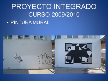 PROYECTO INTEGRADO CURSO 2009/2010
