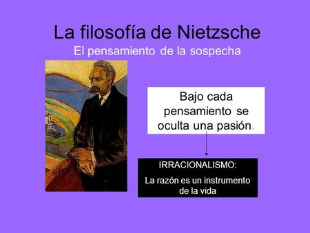 La filosofía de Nietzsche El pensamiento de la sospecha