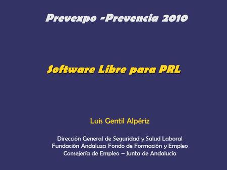 Software Libre para PRL