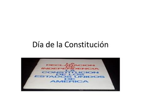Día de la Constitución.