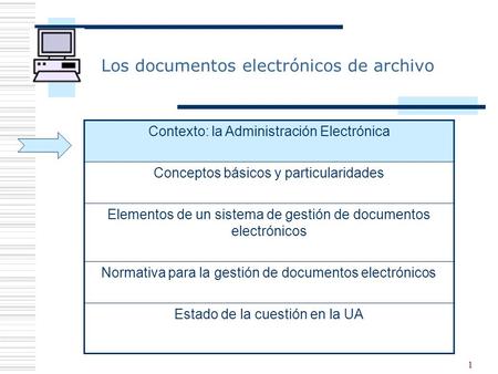 Los documentos electrónicos de archivo