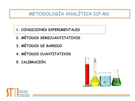METODOLOGÍA ANALÍTICA ICP-MS