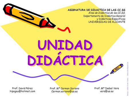 UNIDAD DIDÁCTICA ASIGNATURA DE DIDACTICA DE LAS CC.SS