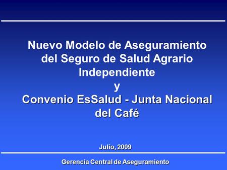Convenio EsSalud - Junta Nacional del Café