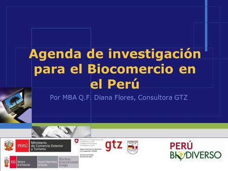 Agenda de investigación para el Biocomercio en el Perú