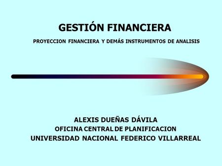 ALEXIS DUEÑAS DÁVILA OFICINA CENTRAL DE PLANIFICACION