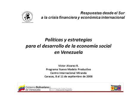 Políticas y estrategias para el desarrollo de la economía social