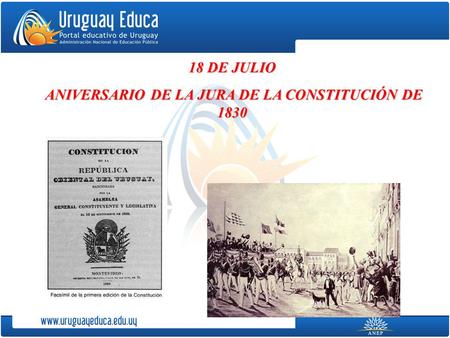 ANIVERSARIO DE LA JURA DE LA CONSTITUCIÓN DE 1830