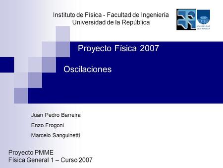 Proyecto Física 2007 Oscilaciones