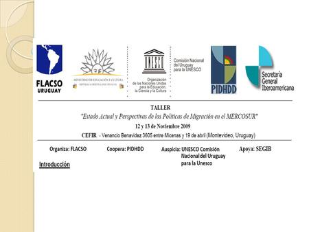 Observatorio de Migraciones y Anti-discriminación Espacio en construcción y debate.