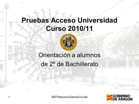 Pruebas Acceso Universidad Curso 2010/11