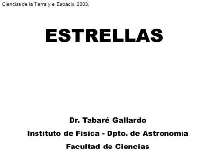 Instituto de Física - Dpto. de Astronomía