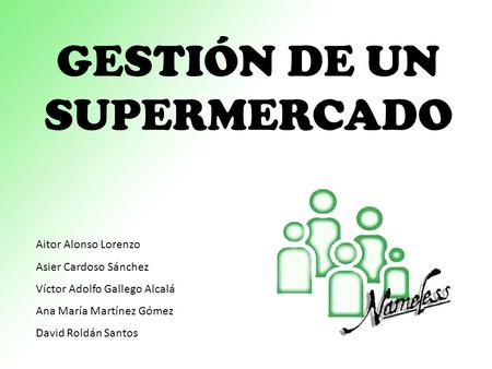 GESTIÓN DE UN SUPERMERCADO