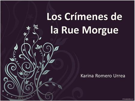 Los Crímenes de la Rue Morgue