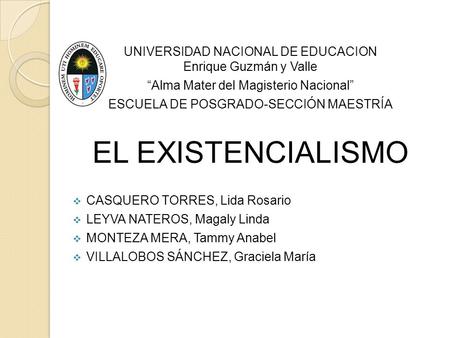 UNIVERSIDAD NACIONAL DE EDUCACION Enrique Guzmán y Valle