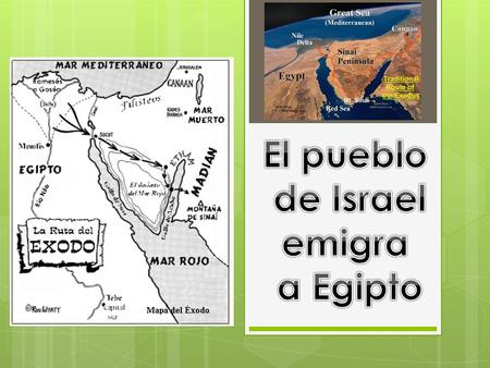 El pueblo de Israel emigra a Egipto