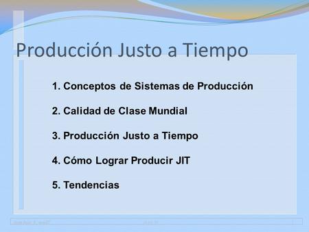 Producción Justo a Tiempo