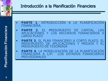 Introducción a la Planificación Financiera