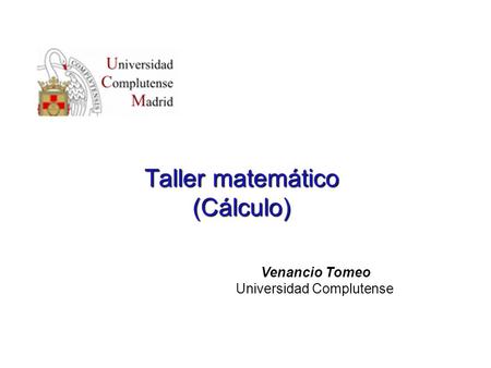 Taller matemático (Cálculo)