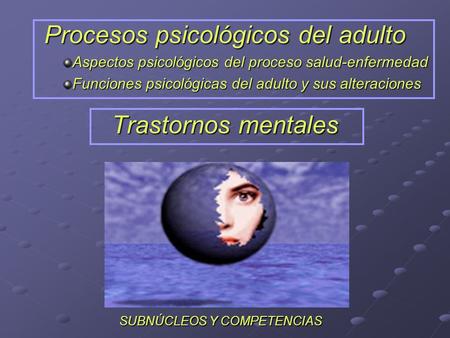 Procesos psicológicos del adulto
