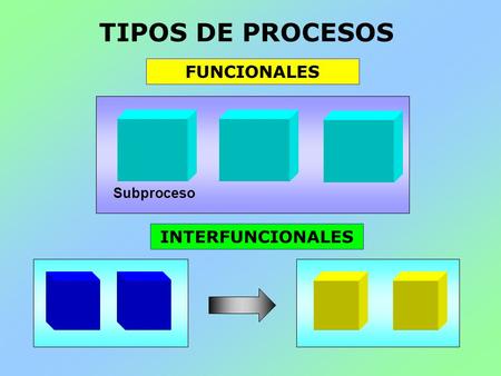 TIPOS DE PROCESOS FUNCIONALES Subproceso INTERFUNCIONALES.
