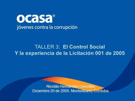 TERCER TALLER - ULTIMA FASE DE LA CONTRATACIÓN