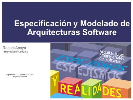 Especificación y Modelado de Arquitecturas Software
