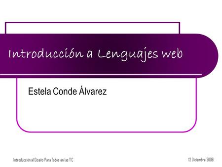 Introducción a Lenguajes web