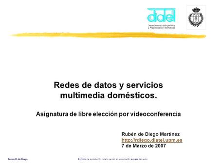 Redes de datos y servicios multimedia domésticos