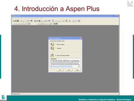 4. Introducción a Aspen Plus
